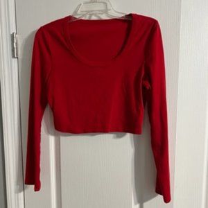 Shein Women's Crop Top Shirt Small Red